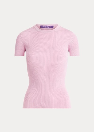 Playeras Ralph Lauren Mujer Morados - Rib-Knit Silk - ZGLSR7104